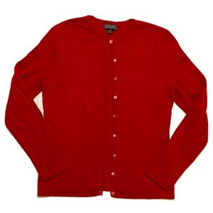 Classiques Entier Cashmere Cardigan Sweater Red S